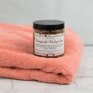 Pomegranate and Pear Sugar Scrub ~ Bath Blessing Exfoliating Body Buffing and Hydrating Essential Oil Moisturizer Scrub for Daily Body Care Visit the Bath Blessing Store