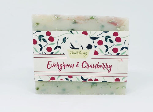 Evergreen and Cranberry Soap by Bath Blessing
